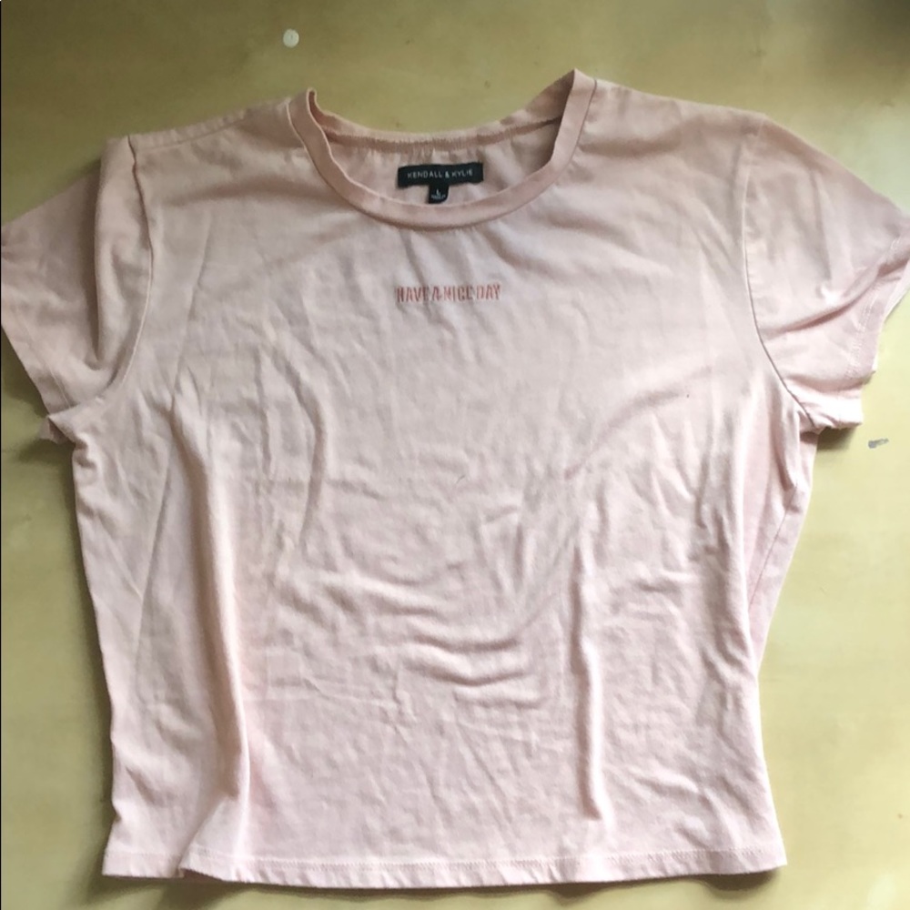 light pink crop top